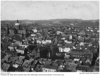 Aufnahme der Stadt Namur während des Ersten Weltkriegs, Blickrichtung Norden auf die Kirche Saint Loup Baptiste.; NLJS_Dokumente_CV_0593; digitalisiert und zusammengestellt: Frank-Egon Stoll-Berberich, 2023.