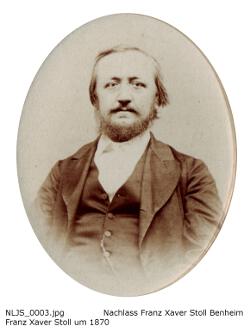 Franz Xaver Stoll (8. Oktober 1834 - 8. Januar 1902) um 1870