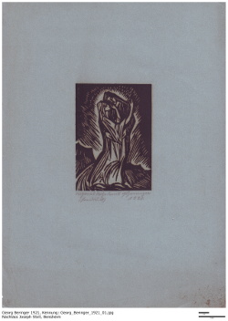 Georg Beringer, Holzschnitt (Handdruck), 1921, Trauernde Frauen (Kein Titel vorhanden)